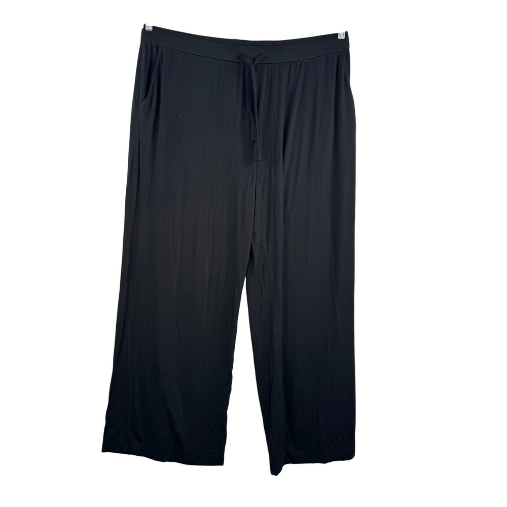 Cozy‎ Earth XXL Lounge Pants Black Wide Leg Drawstring bamboo cozy 90s Y2K